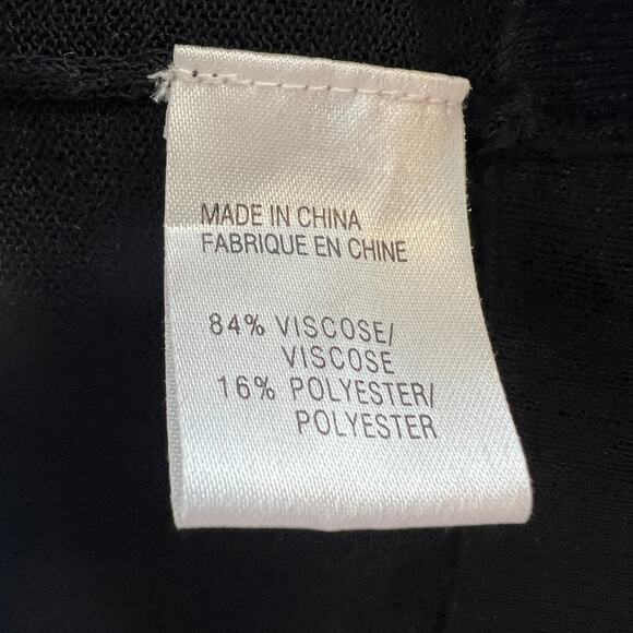 THEORY Black Cardigan Sweater Viscose Button Front Ribbed V-Neck Knit Size Large - Picture 6 of 7